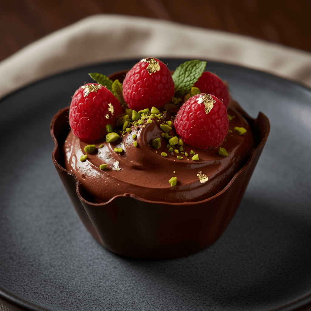 Plated vegan dessert