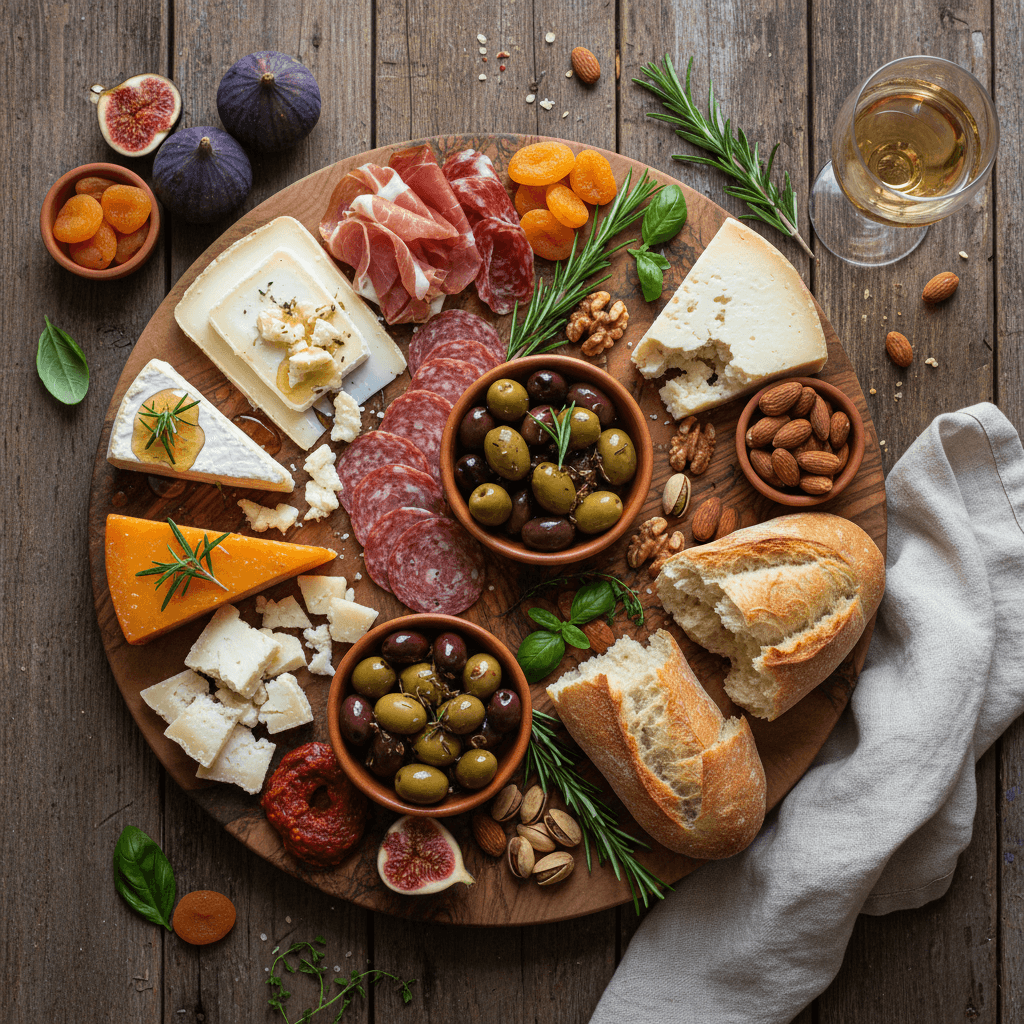 Vegan charcuterie spread